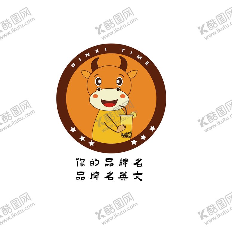 编号：50921409121706317431【酷图网】源文件下载-卡通牛LOGO