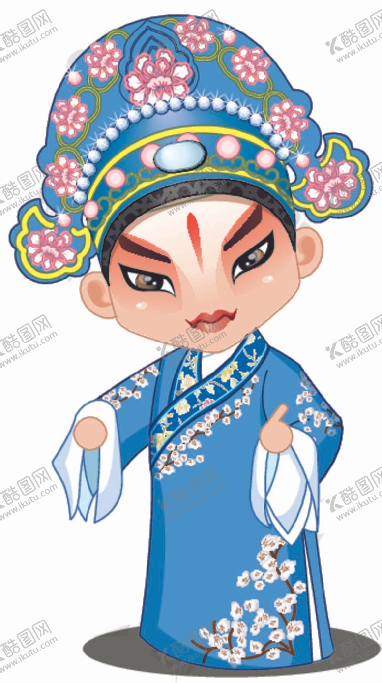 编号：05829109141727230354【酷图网】源文件下载-矢量卡通戏曲人物角色国潮
