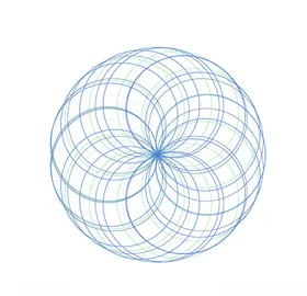 圆环底纹彩色矢量管线条