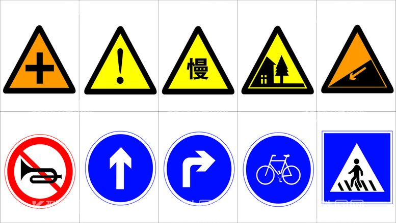 编号：99471210201533467533【酷图网】源文件下载-交通标识牌 矢量图