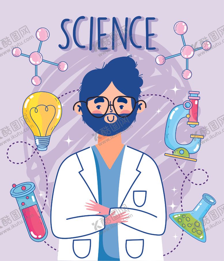 编号：98041009190815307903【酷图网】源文件下载-卡通化学实验器皿