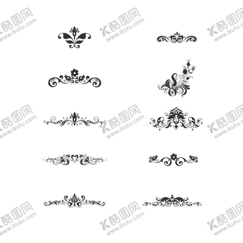 编号：97991610231855271425【酷图网】源文件下载-欧式花边花纹角纹