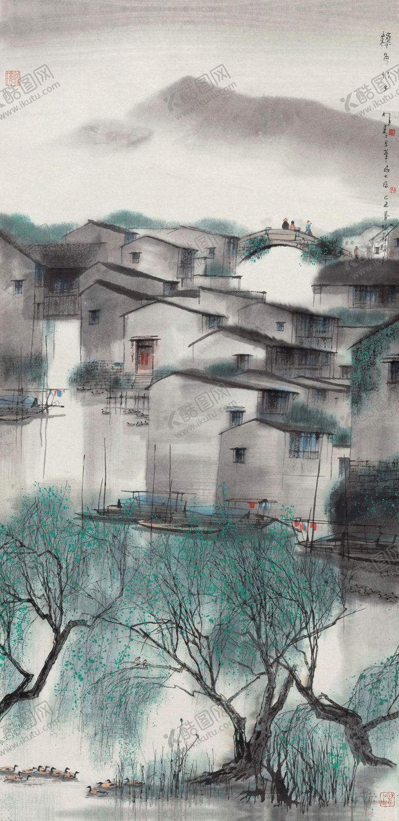 编号：58496807052259062024【酷图网】源文件下载-中式山水风景画