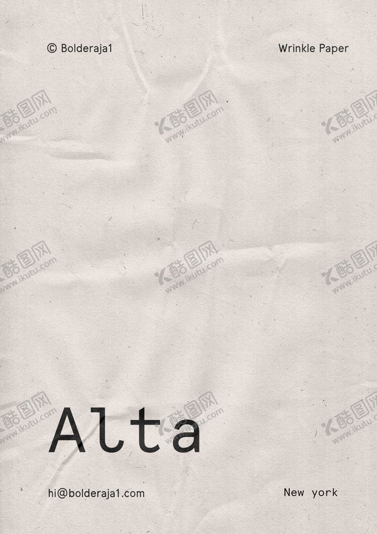 编号：31514810150910081769【酷图网】源文件下载-纸张褶皱样机