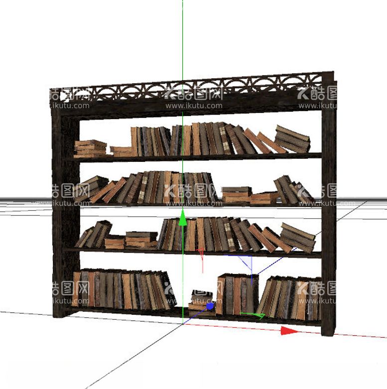 编号：41940502130118446897【酷图网】源文件下载-C4D模型书架