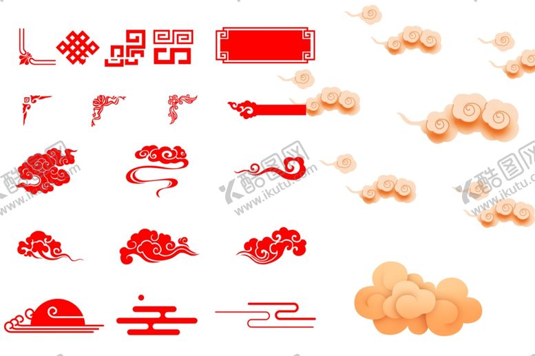 编号：57586509281825519363【酷图网】源文件下载-祥云边框元素