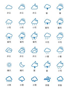 原创天气UI图标设计