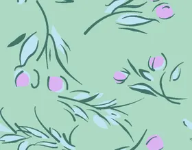 小碎花手绘大牌卉