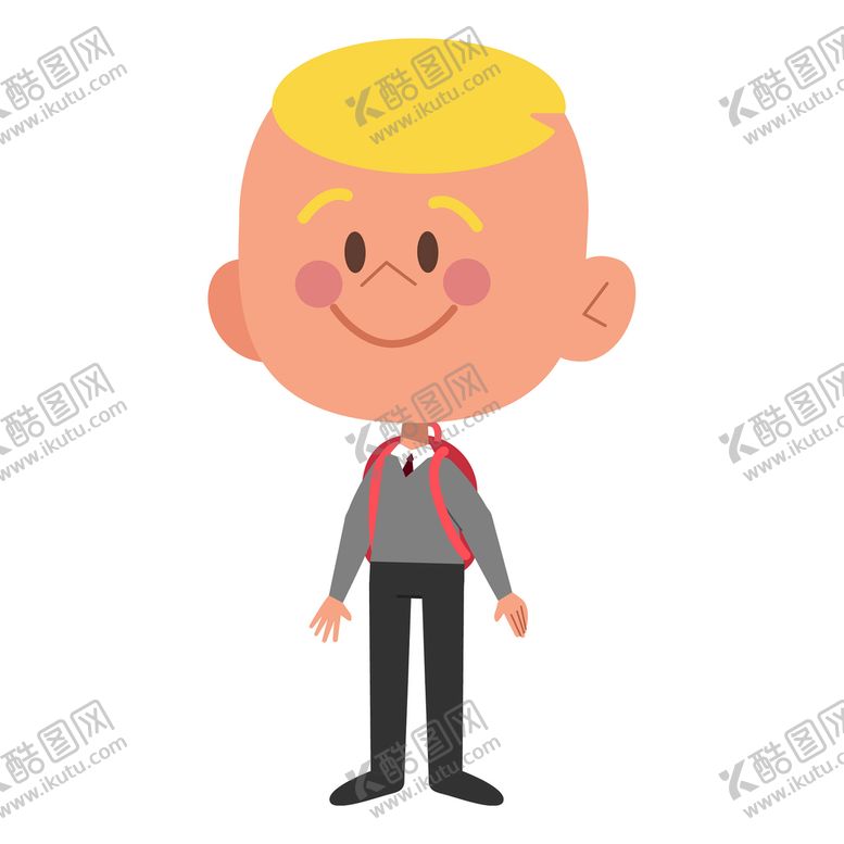 编号：10452310081244023928【酷图网】源文件下载-卡通学生形象