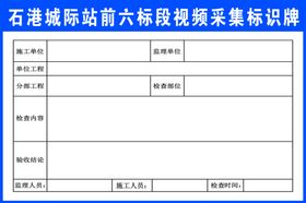 视频采集标识牌