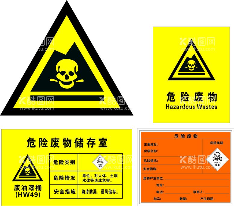 编号：38967409182155045192【酷图网】源文件下载-危险废物标志