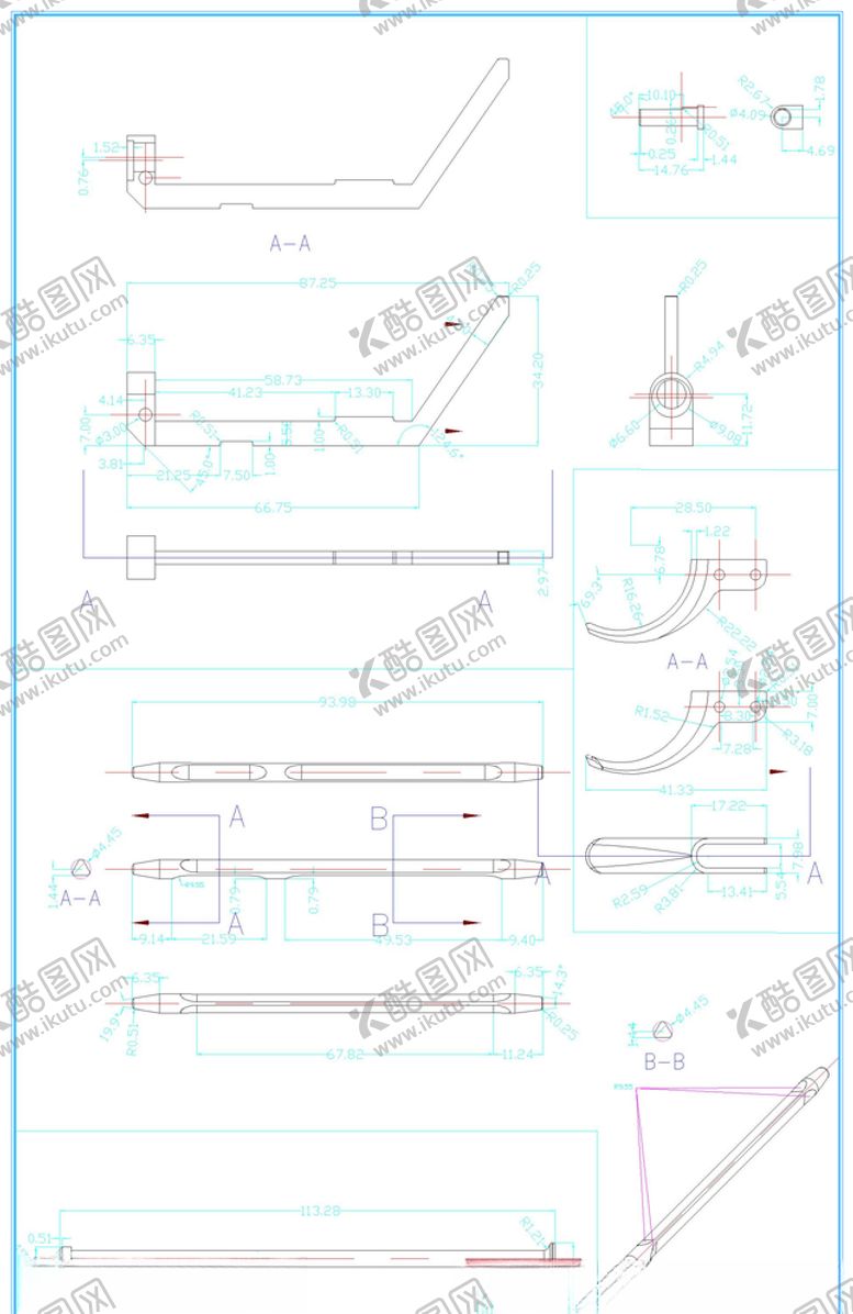 编号：57068106242348336613【酷图网】源文件下载-毛料分条机零件图纸鉴赏