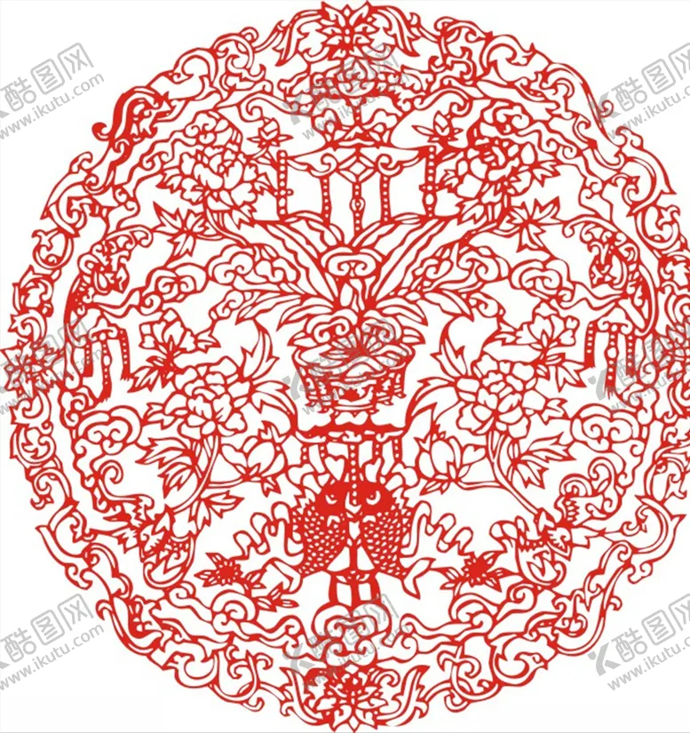 编号：77123207071840137615【酷图网】源文件下载-窗花剪纸图片