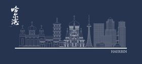 杭州城市建筑线稿