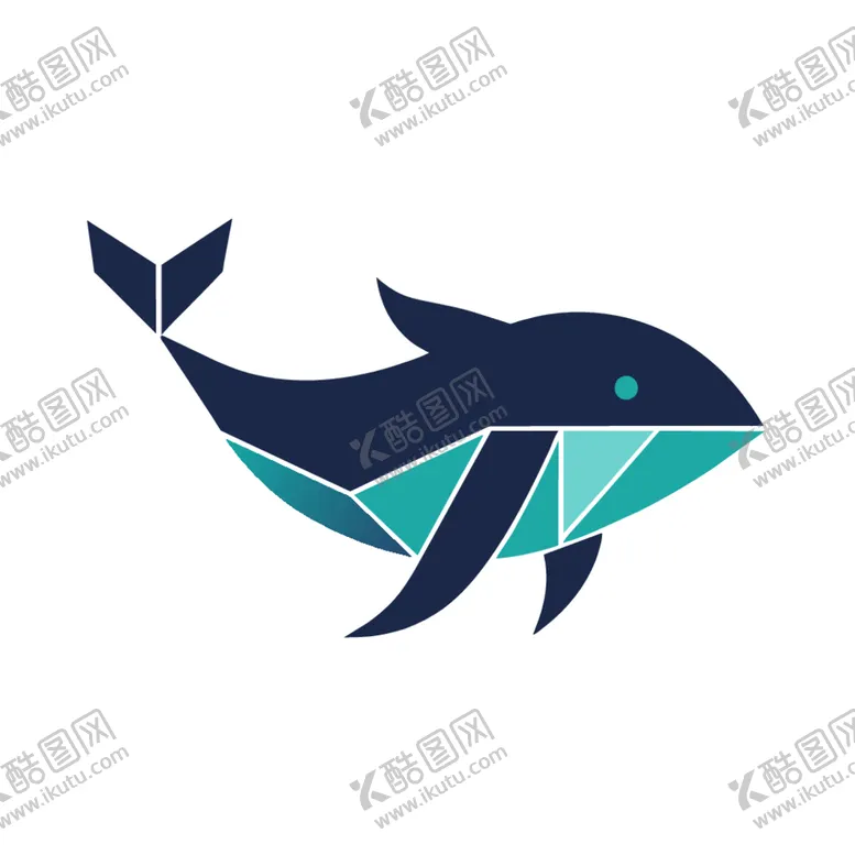 编号：76148202251654225243【酷图网】源文件下载-极简风格的鲸鱼标志