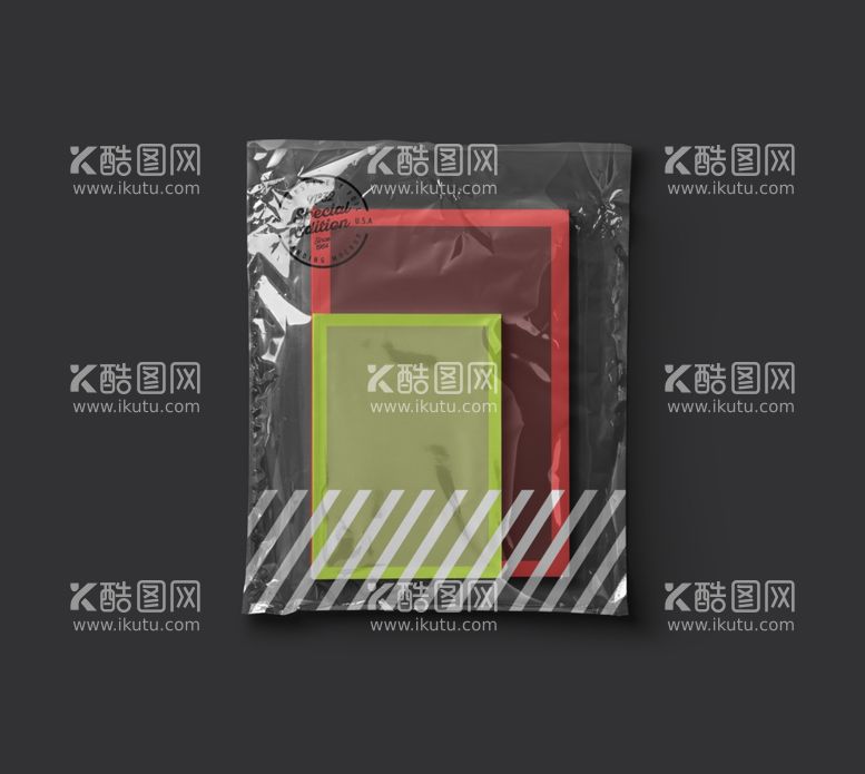 编号：42039612111901001624【酷图网】源文件下载-服装塑料袋包装展示样机