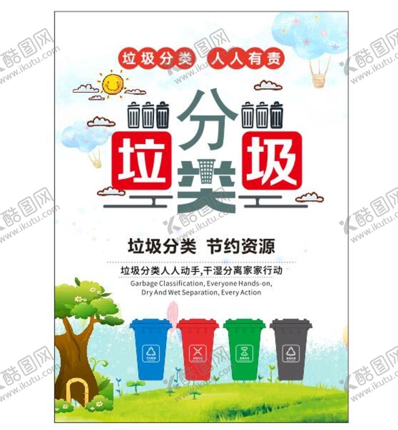 编号：80932101311753179486【酷图网】源文件下载-垃圾分类海报