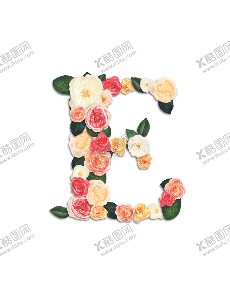编号：47918107031021158891【酷图网】源文件下载-花卉植物英文字母元素