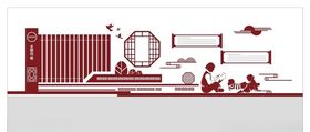 幼儿园文化墙形象画校建设校楼道