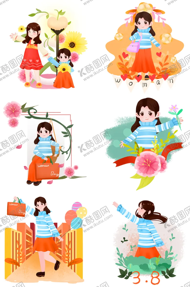 编号：43715909261858285260【酷图网】源文件下载-妇女节女生