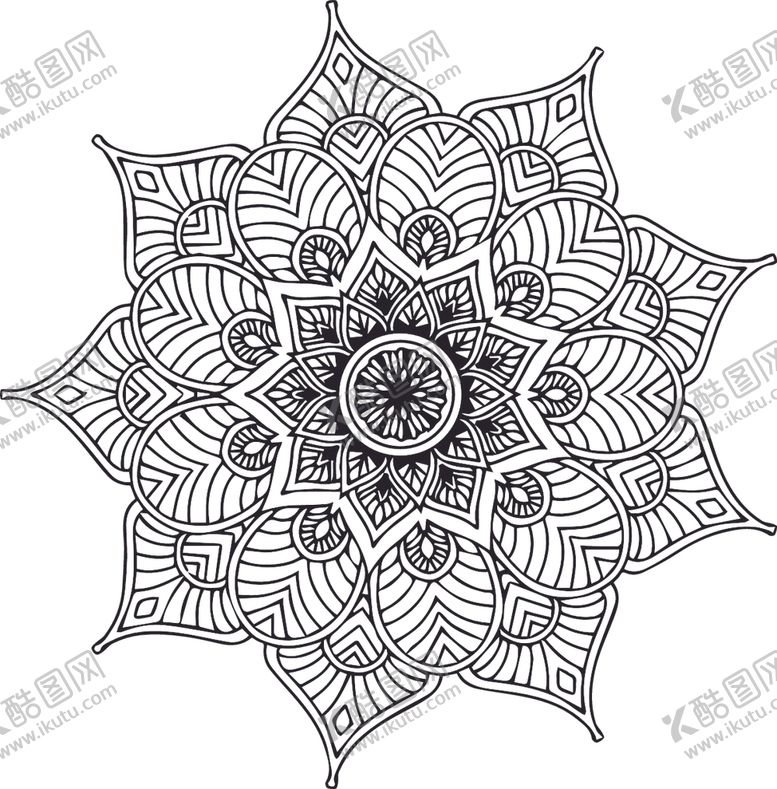 编号：28196910070058055085【酷图网】源文件下载-曼陀罗花纹