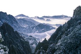 山峰悬崖企业文化山顶素材