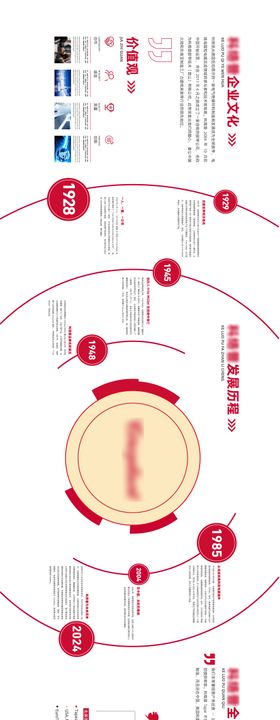 企业简介历程文化墙背景板