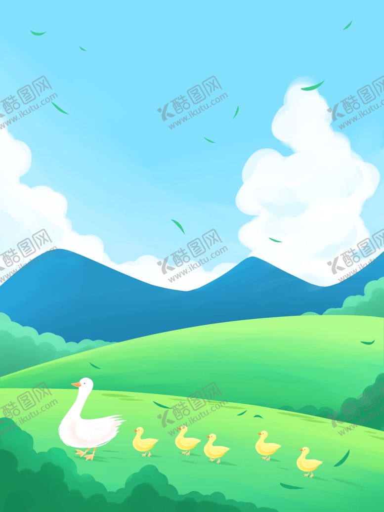 编号：85256009230035367821【酷图网】源文件下载-卡通山野草地风景背景