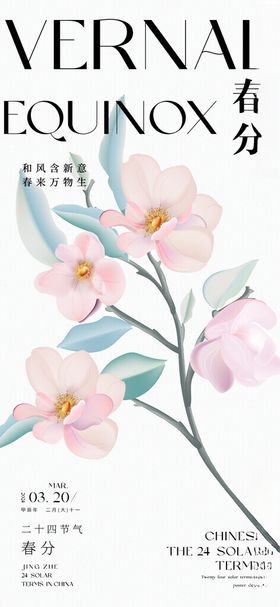 花卉节气海报