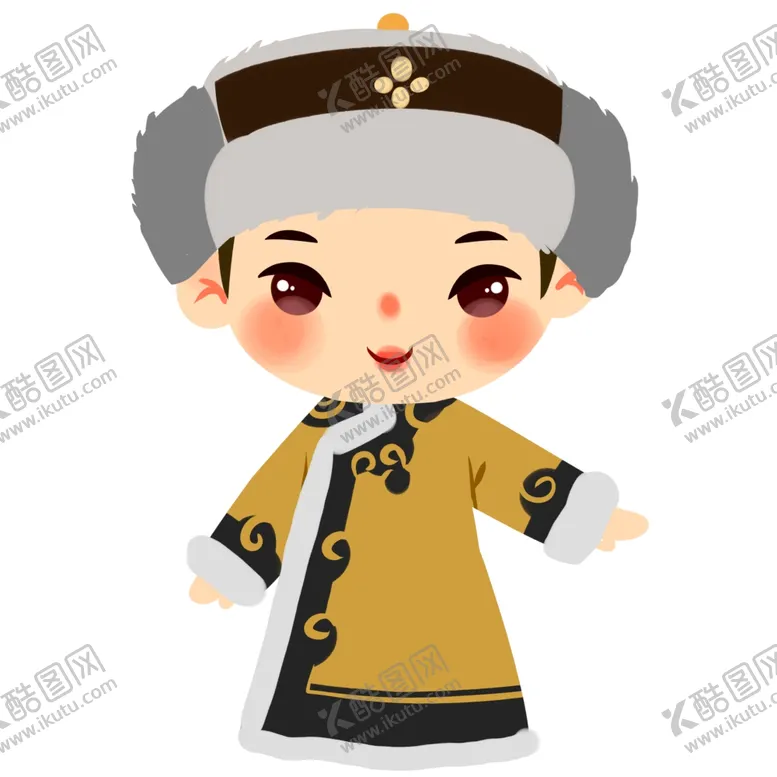 编号：93424412040743033136【酷图网】源文件下载-达斡尔族卡通人物