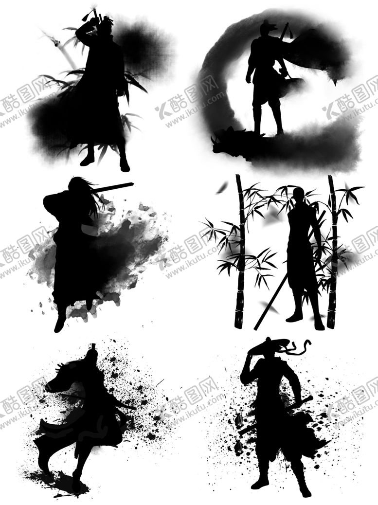 编号：46152209241753258590【酷图网】源文件下载-水墨素材毛笔画素材墨迹素材