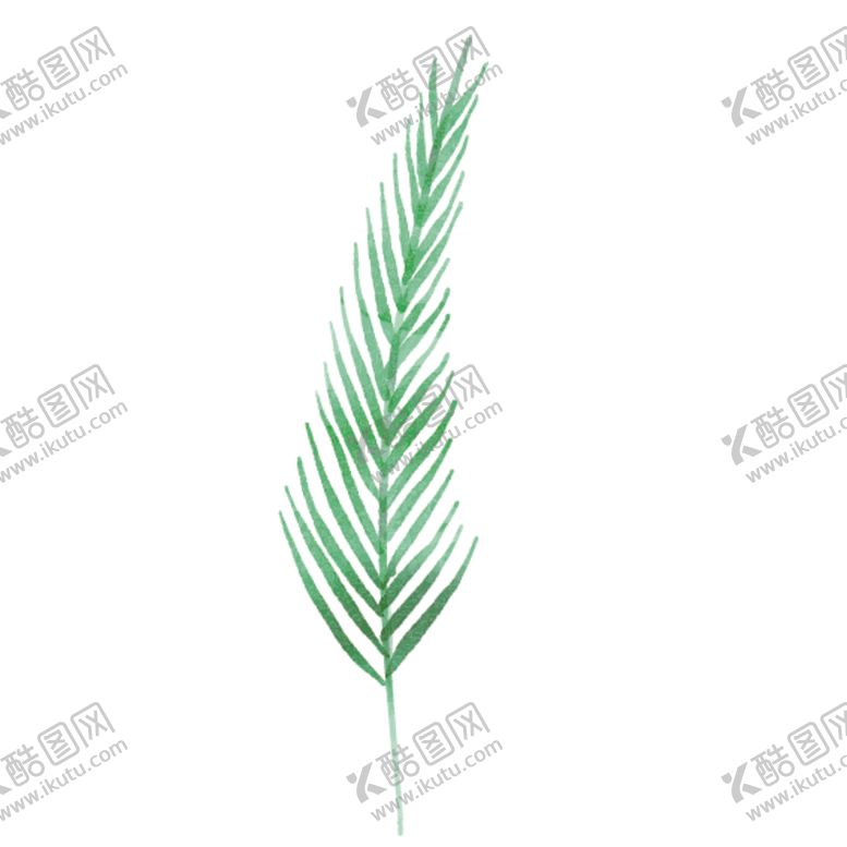 编号：41424509241512445340【酷图网】源文件下载-绿色水彩植物树叶