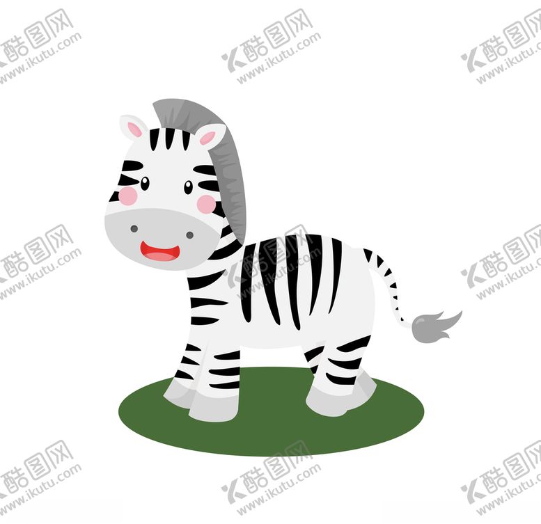编号：81402205120527047986【酷图网】源文件下载-矢量可爱小斑马