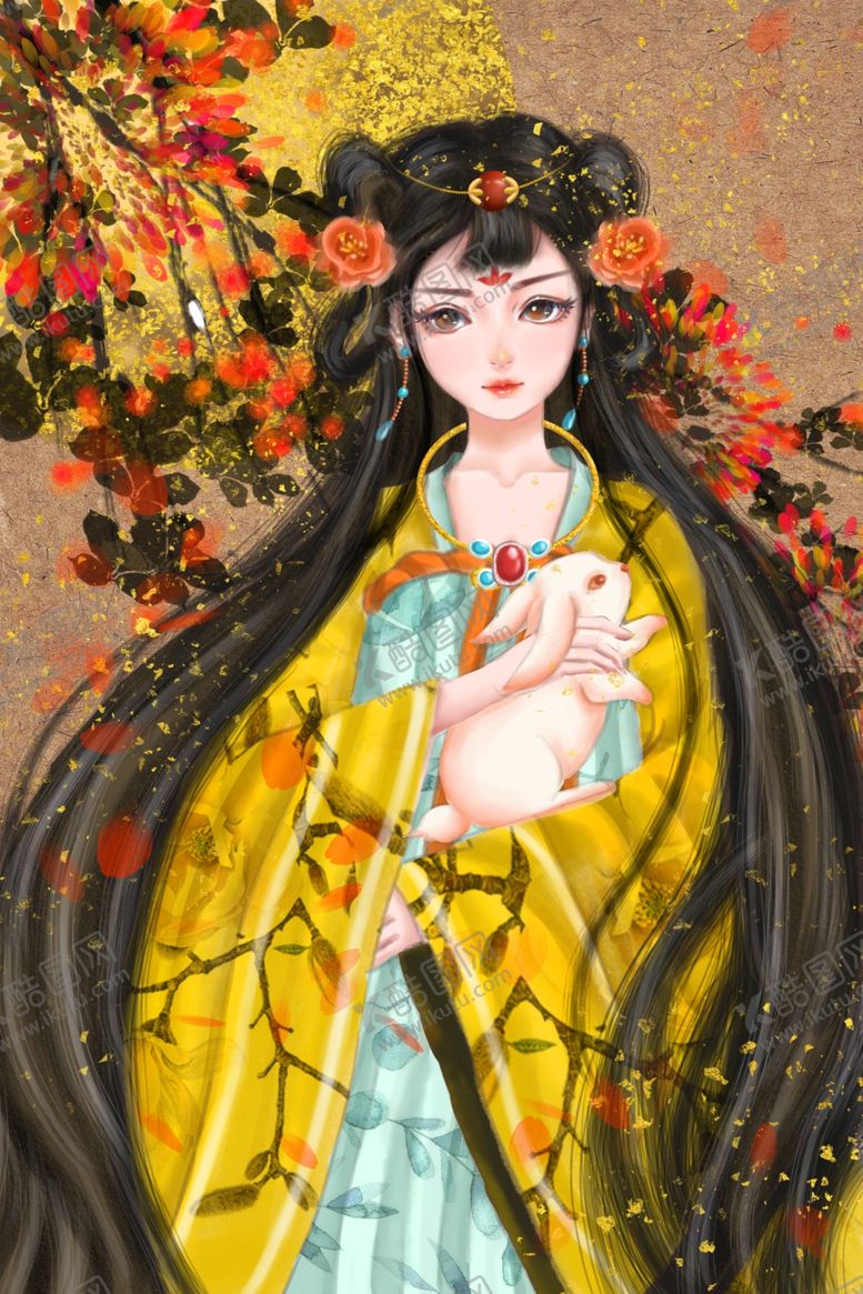 编号：41033109260407242567【酷图网】源文件下载-人物女性古风插画卡通素材