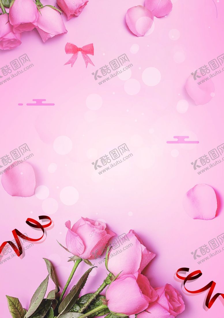 编号：37951010080918308658【酷图网】源文件下载-情人节520玫瑰背景图