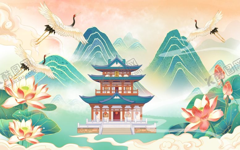 编号：74146402200906541380【酷图网】源文件下载-国潮背景
