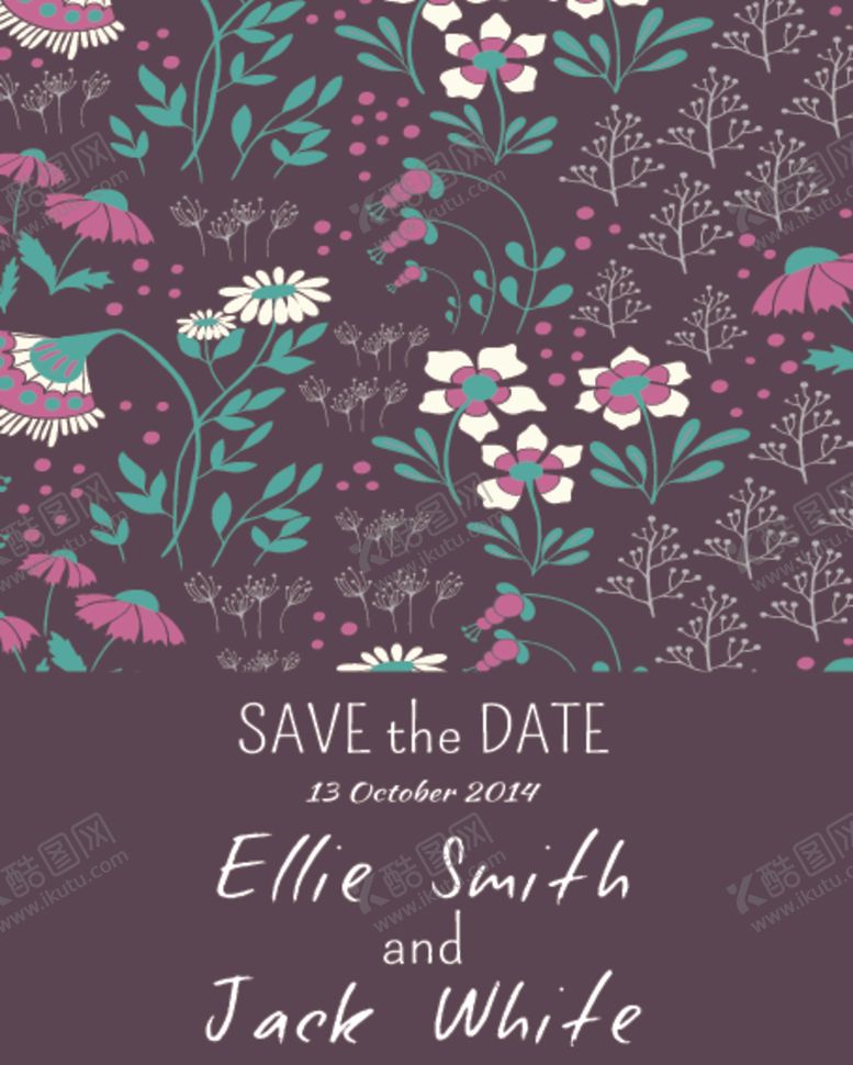 编号：47885609231945502176【酷图网】源文件下载-北欧创意森系花纹图案