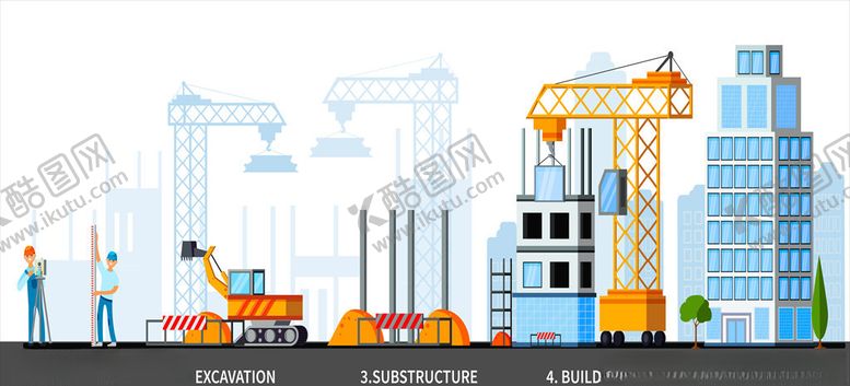 编号：99378406301656582545【酷图网】源文件下载-卡通建筑工地