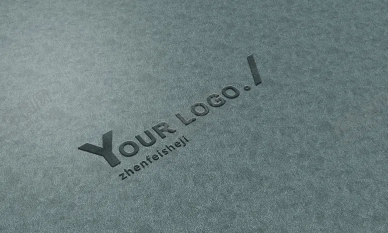 logo样机凹凸立体字智能图层字体式