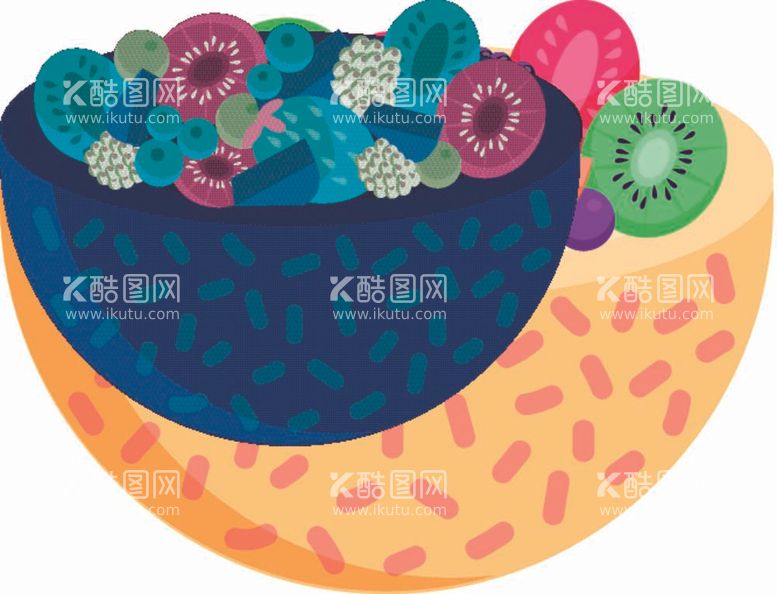 编号：88159511270749554745【酷图网】源文件下载-彩色简约色拉图案