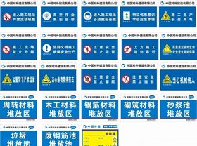 安全标语建筑施工验收牌