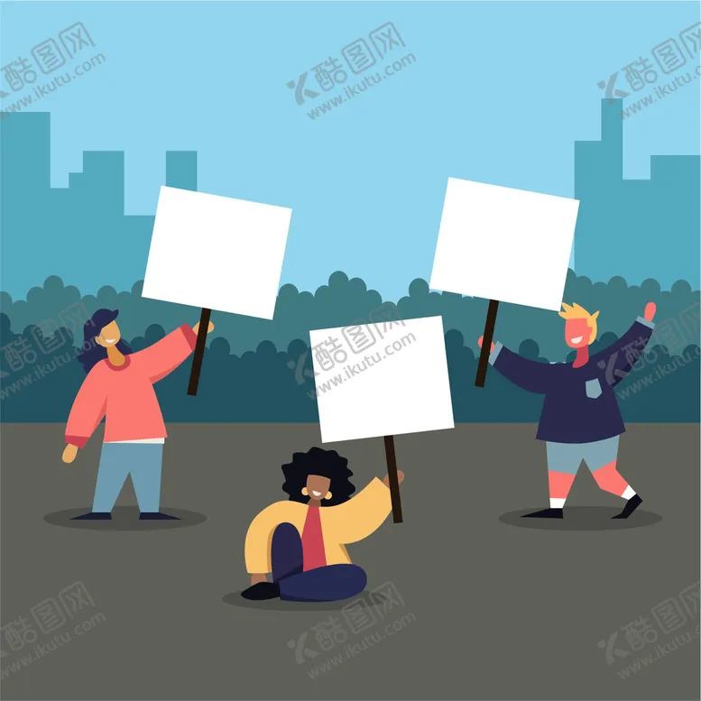 编号：57014610052216457205【酷图网】源文件下载-单人举横幅 