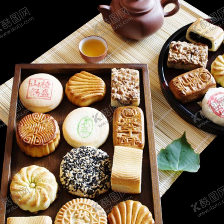 各种形状的月饼素材中秋节节日