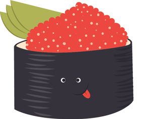 可爱美食AI矢量图物卡哇伊