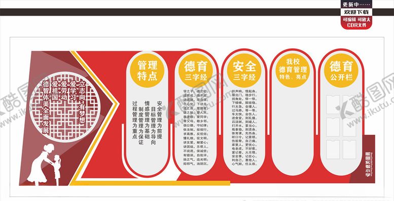 编号：14594209181714566428【酷图网】源文件下载-校园文化墙