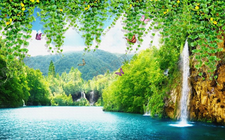 编号：18148809192035368058【酷图网】源文件下载-瀑布风景