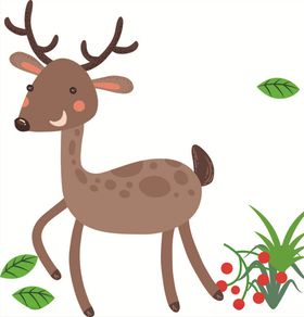 矢量动物卡通插画素材
