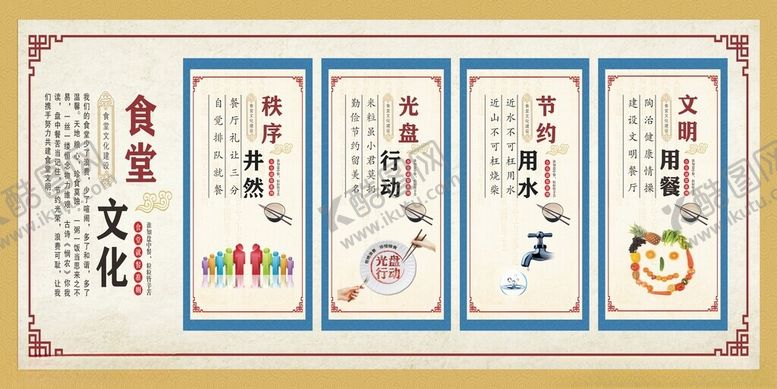编号：42161004172108184380【酷图网】源文件下载-学校食堂文化展板