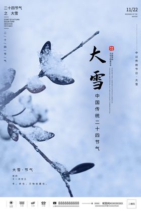 二十四节气之大雪海报