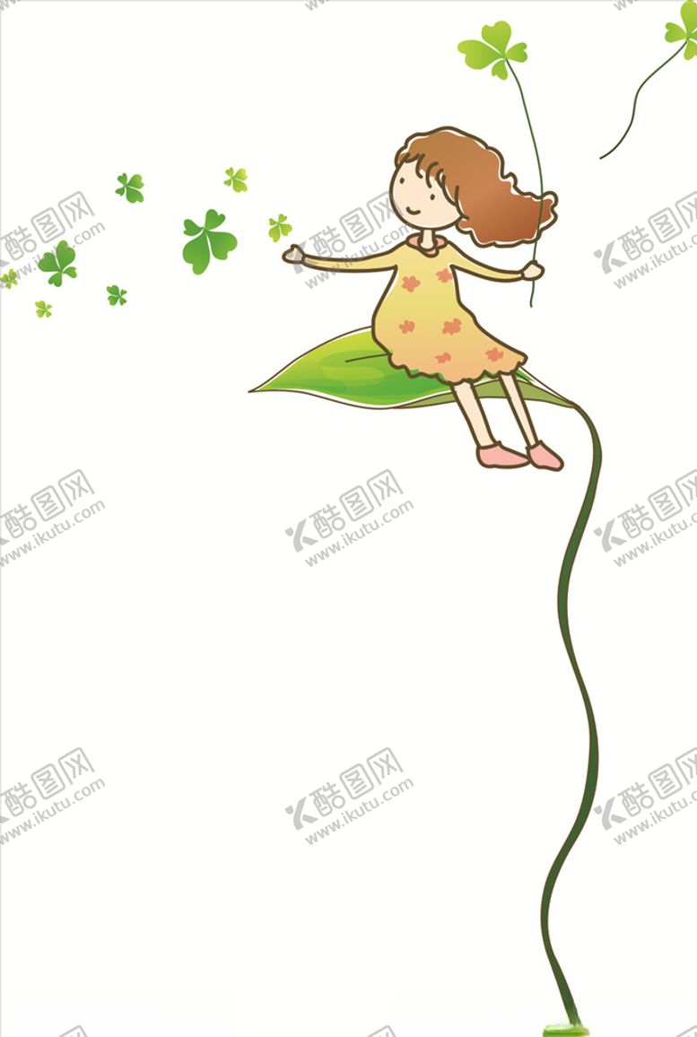 编号：30979207130533183971【酷图网】源文件下载-幸运草女孩
